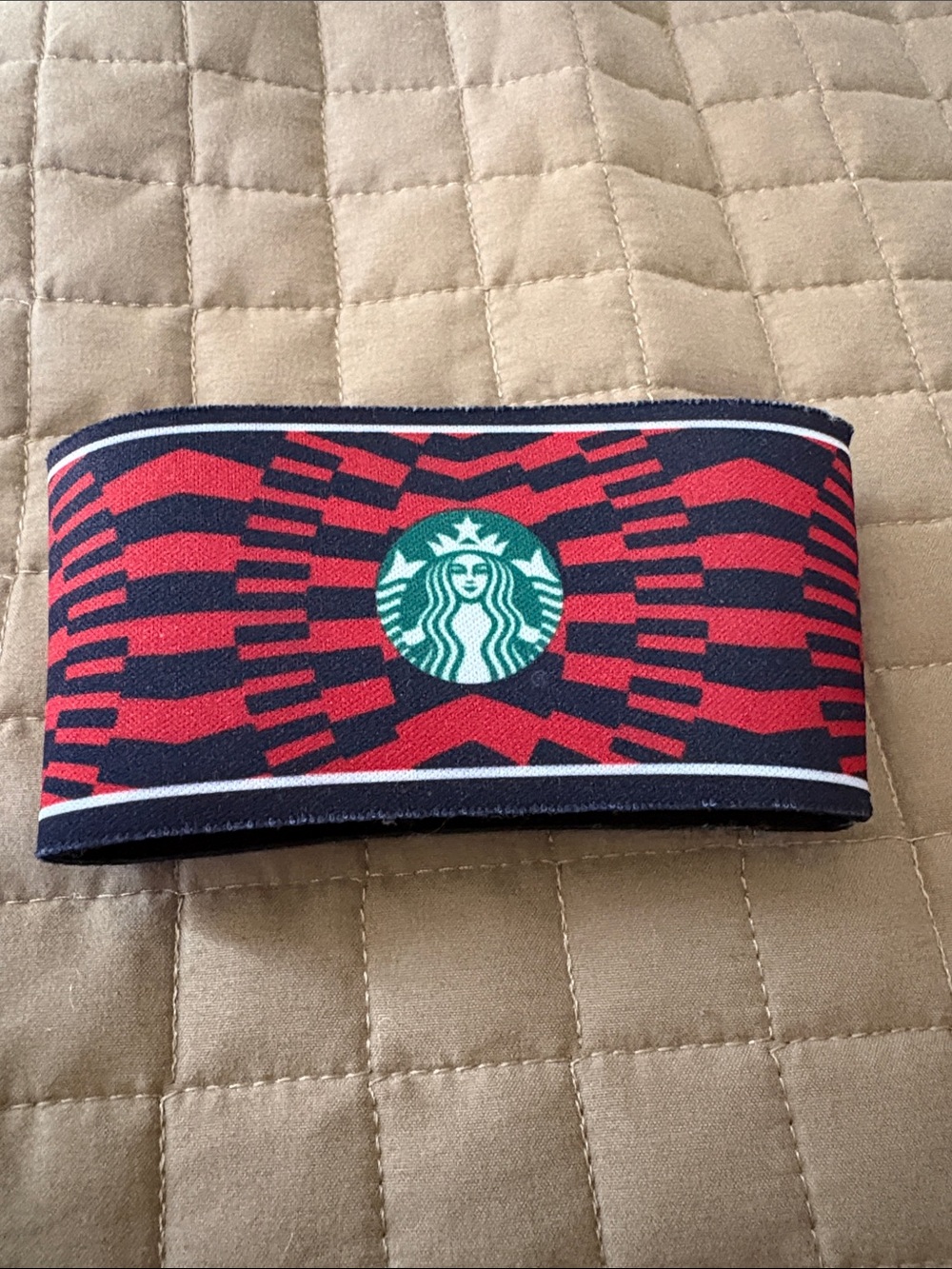 Starbucks Red, Black & Green Neoprene Beverage/Phone Sleeve